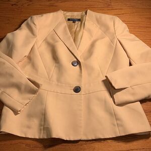 Kasper Size 12 blazer suit jacket gold or very light mustard color
